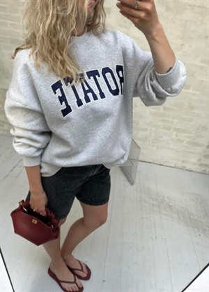 Iris crewneck classic sweatshirt Light Grey Melange ROTATE
